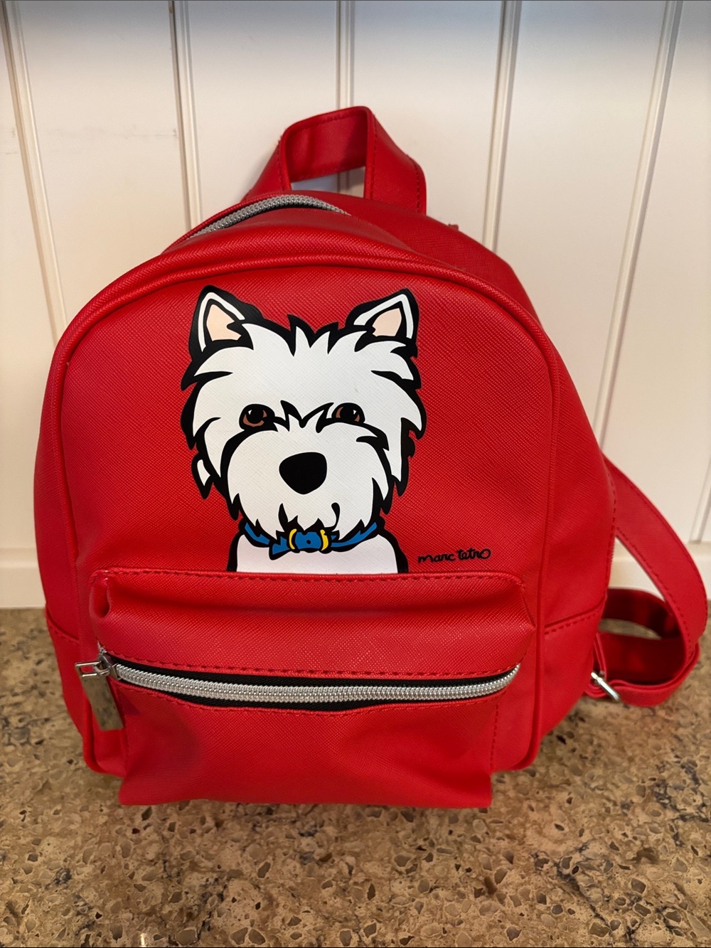 NWOT Marc Tetro Red Westie Small  Backpack So Cute!